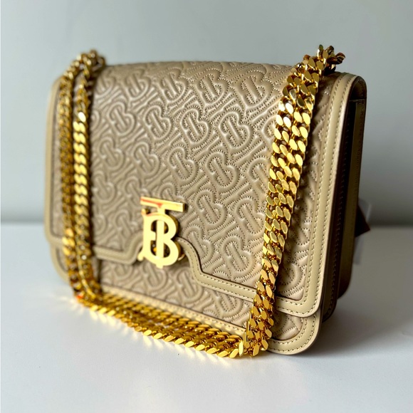 Burberry Handbags - Burberry Quilted Monogram Leather Medium TB Bag